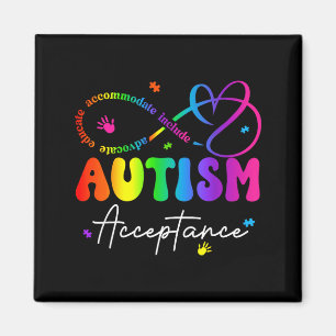 Autism awareness acceptance infinity symbol magnet