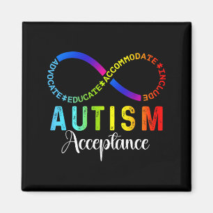 Autism awareness acceptance infinity symbol magnet