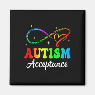 Autism Awareness Acceptance Infinity Symbol Men Wo Magnet