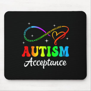 Autism Awareness Acceptance Infinity Symbol Men Wo Mouse Pad