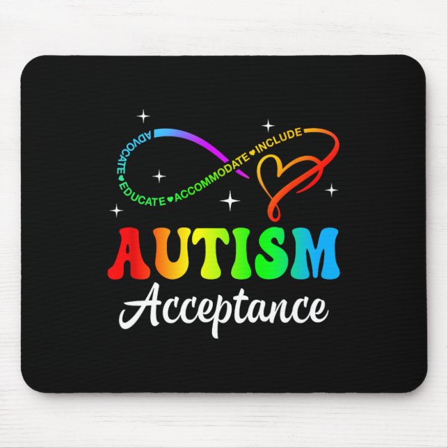 Autism Awareness Acceptance Infinity Symbol Men Wo Mouse Pad (Front)