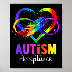 Autism awareness acceptance infinity symbol poster