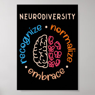 Autism Awareness Acceptance Neurodiversity Women K Poster