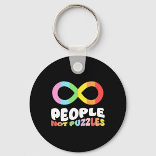 Autism Awareness Acceptance People Not Puzzles Wom Key Ring
