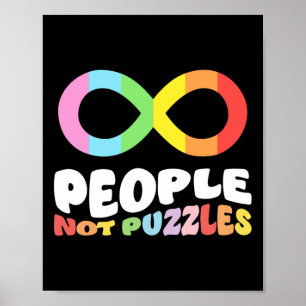 Autism Awareness Acceptance People Not Puzzles Wom Poster