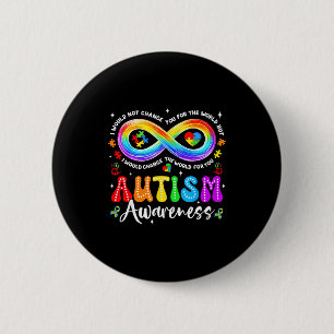 Autism Awareness Acceptance Rainbow Infinity Symbo 6 Cm Round Badge