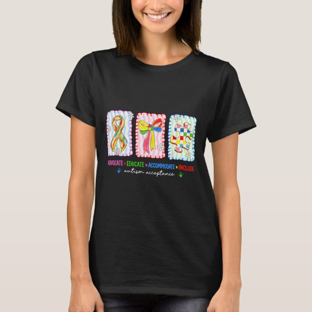 Autism Awareness Acceptance Shirt Infinity Symbol (Front)
