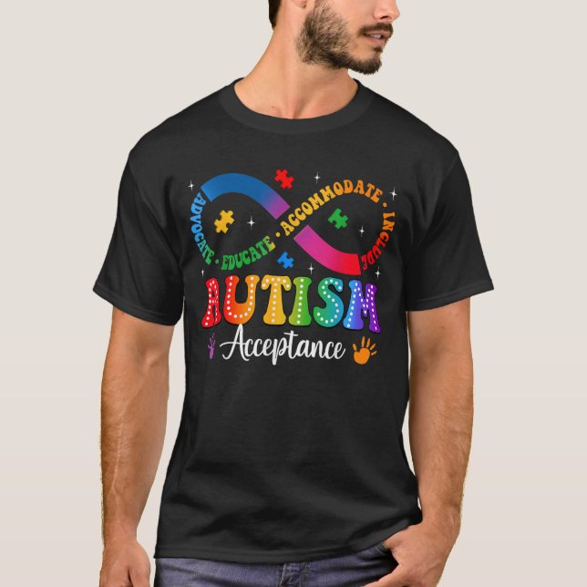 Autism Awareness Acceptance Shirt Infinity Symbol (Front)