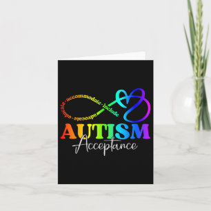 Autism Awareness Acceptance Shirt Infinity Symbol  Card