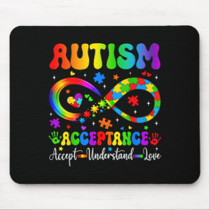 Autism Awareness Acceptance Shirt Infinity Symbol Mouse Pad