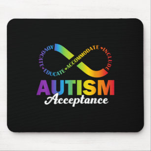 Autism Awareness Acceptance Shirt Infinity Symbol Mouse Pad
