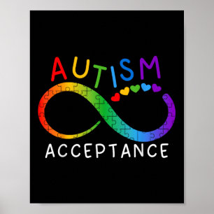 Autism Awareness Acceptance Shirt Infinity Symbol  Poster