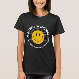 Autism Awareness Acceptance Smile Face Funny Kids T-Shirt