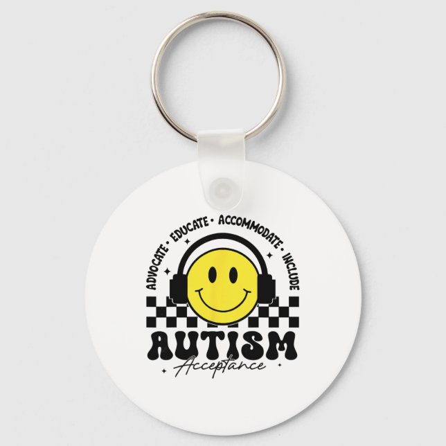 Autism Awareness Acceptance Special Education Teac Key Ring (Front)