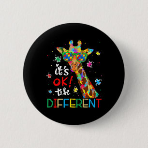 Autism Awareness Acceptance Women Kid Its Ok To Be 6 Cm Round Badge