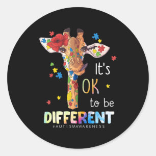 Autism Awareness Acceptance Women Kid Its Ok To Be Classic Round Sticker