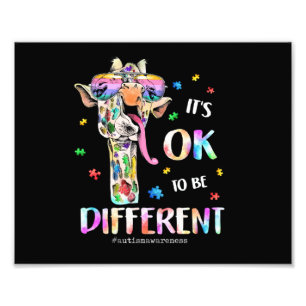 Autism Awareness Acceptance Women Kid Its Ok To Be Photo Print