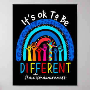 Autism Awareness Acceptance Women Kid Its Ok To Be Poster