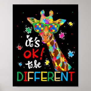 Autism Awareness Acceptance Women Kid Its Ok To Be Poster
