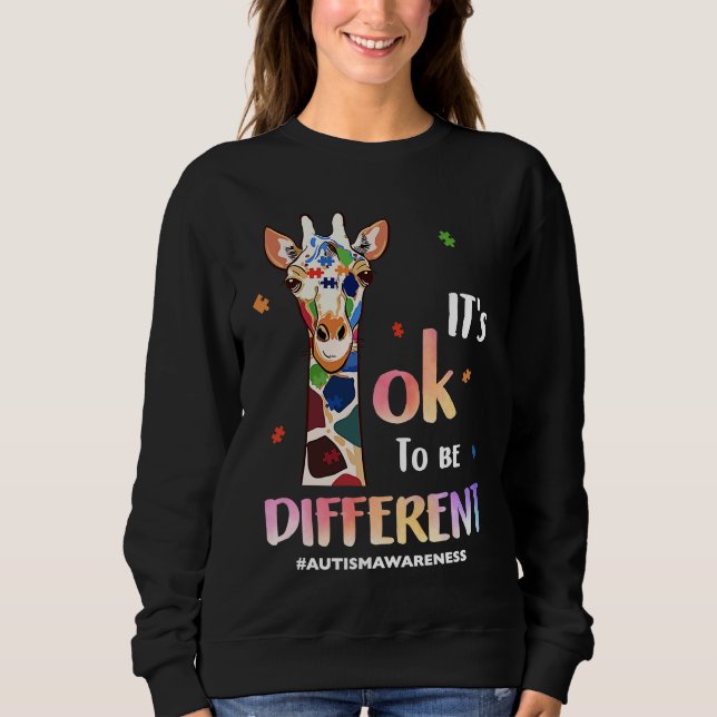 Autism Awareness Acceptance Women Kid Its Ok To Be Sweatshirt (Front)