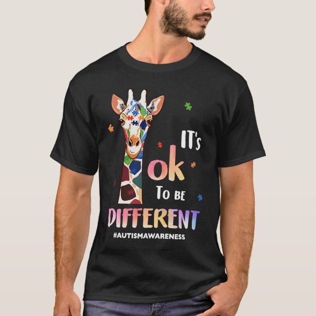 Autism Awareness Acceptance Women Kid Its Ok To Be T-Shirt (Front)