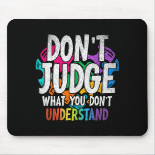 Autism Awareness Adult Uni-kids Black Short Sleeve Mouse Pad