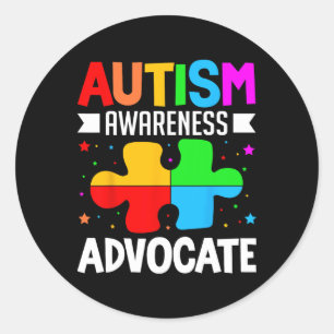 Autism Awareness Advocate Autistic Awareness Classic Round Sticker
