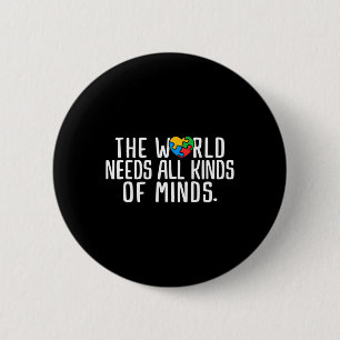 Autism Awareness All Kinds Of Minds Autistic Suppo 6 Cm Round Badge