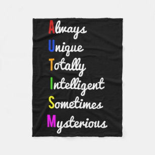 Autism Awareness Always Unique Fleece Blanket