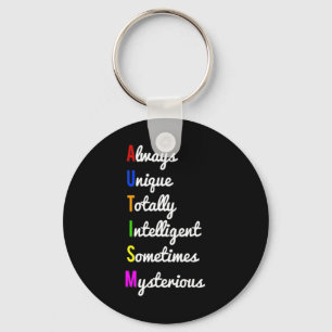 Autism Awareness Always Unique Key Ring