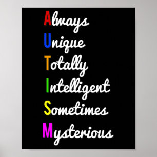 Autism Awareness Always Unique Poster