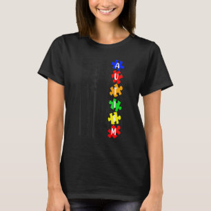 Autism Awareness American Flag Puzzle Piece Vintag T-Shirt