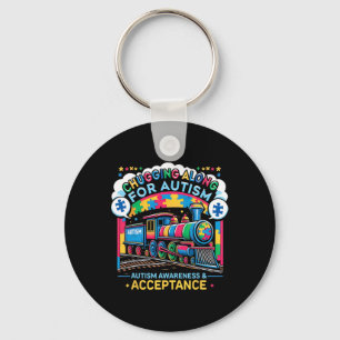 Autism Awareness And Acceptance Train Autism Puzzl Key Ring