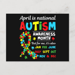 Autism Awareness - April is National Autism Awaren Postcard