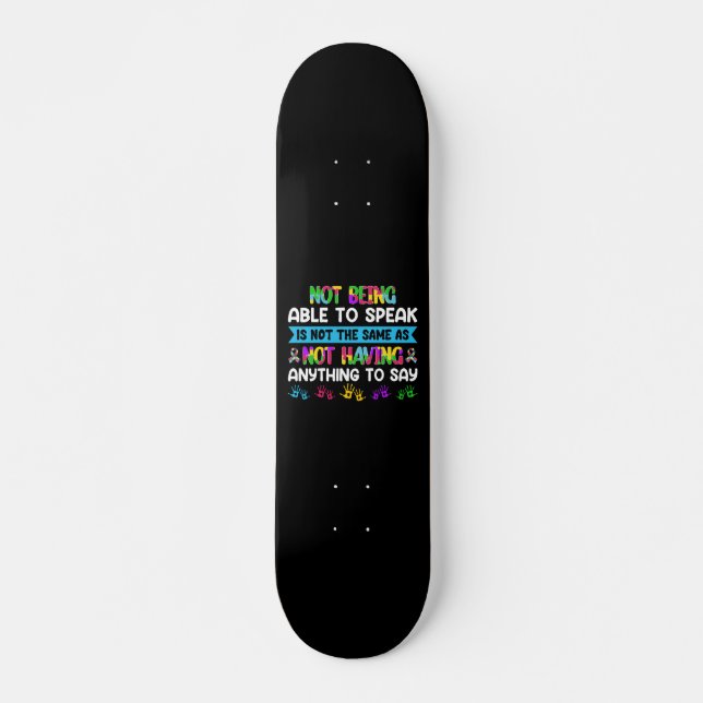 Autism Awareness - ASD Motivational Autism Warrior Skateboard (Front)