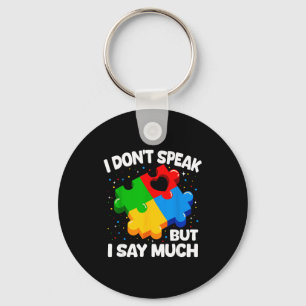 Autism awareness asperger syndrome puzzle kids men key ring