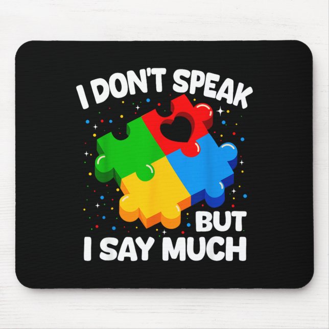 Autism awareness asperger syndrome puzzle kids men mouse pad (Front)