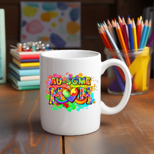Autism Awareness Au-some Mum Mug
