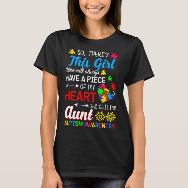 Autism Awareness Aunt Autism Awareness T-Shirt (Front)
