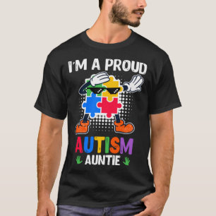 Autism Awareness Aunt Autistic Child Diversity 2 T-Shirt