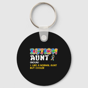 Autism Awareness Aunt Autistic Child Diversity 3 T Key Ring