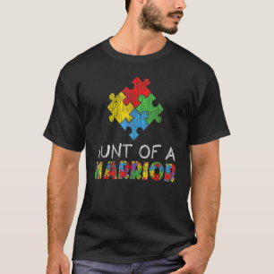 Autism Awareness Aunt Of A Warrior Autistic Kids A T-Shirt