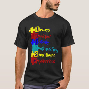 Autism Awareness Autism Acronym Puzzle T-Shirt