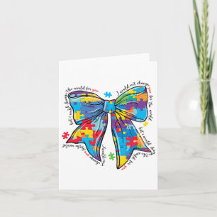 Autism Awareness Autism Coquette Bow Neurodiversit Card