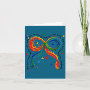 Autism awareness autism coquette bow neurodiversit card