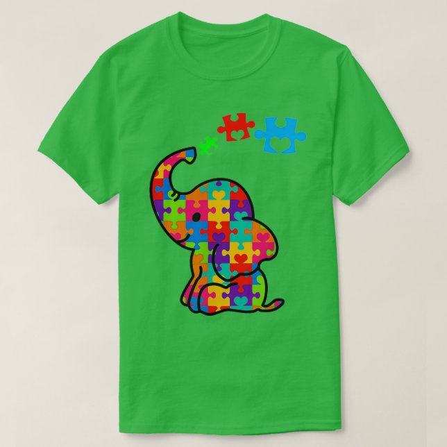 Autism Awareness Autism Elephant Autism Mom Gift L T-Shirt (Design Front)