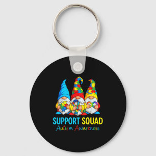 Autism awareness autism gnome support squad family key ring