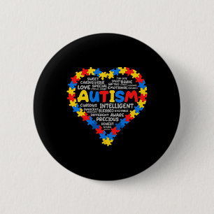 Autism Awareness Autism Heart Autism 1 6 Cm Round Badge