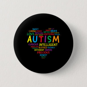 Autism Awareness Autism Heart Autism 6 Cm Round Badge