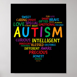 Autism Awareness Autism Heart Autism  Poster